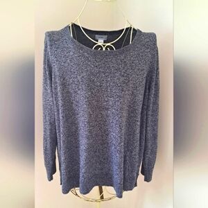 Old Navy Classic Crew Neck Sweater, Black & Gray Heathered, Size XXL.